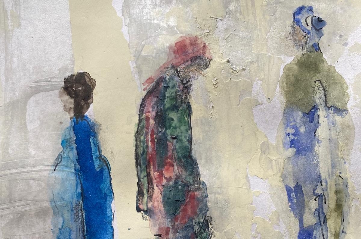 Kunstwerk mit Tusche