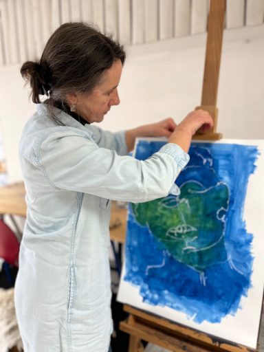 Staffelei Einhängen