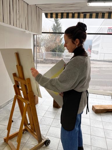 Arbeiten an der Staffelei